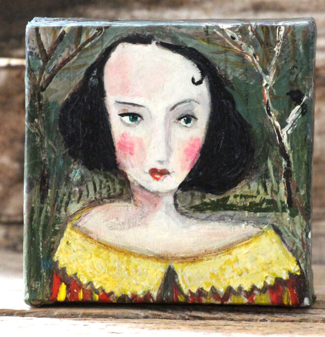 Portrait of Lady Franklin. Whimsical style.