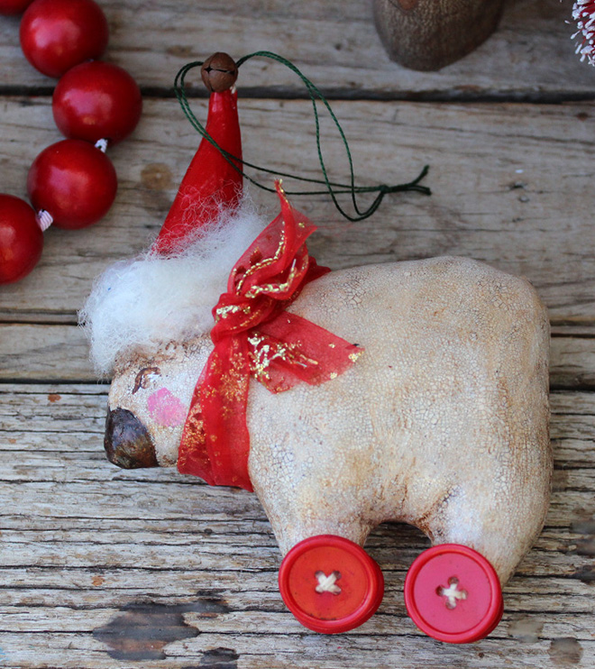 Wombat, Vintage Style Tree Decoration