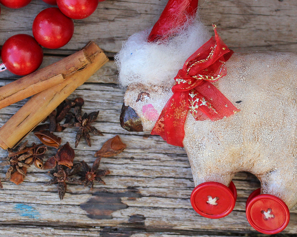 Wombat, Vintage Style Tree Decoration - Image 3